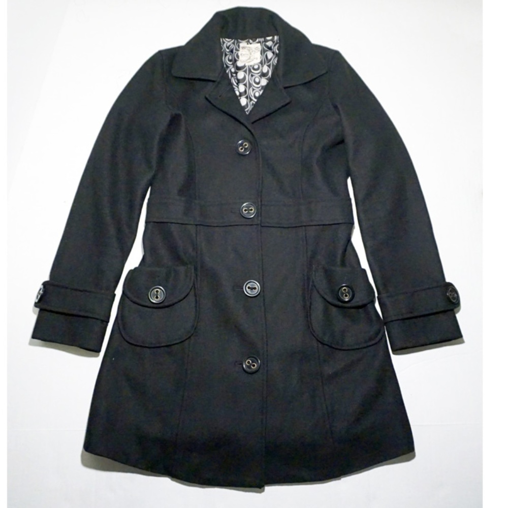 Tulle Anthropologie Wool Peacoat